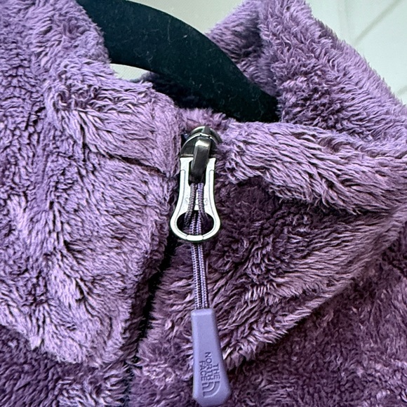 The North Face Women's Large L Plush Purple Teddy Jacket Zip Front Cozy Layer - Picture 4 of 13